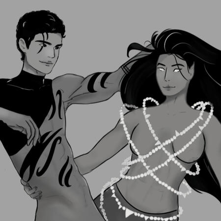 Full Body Commission in B&W